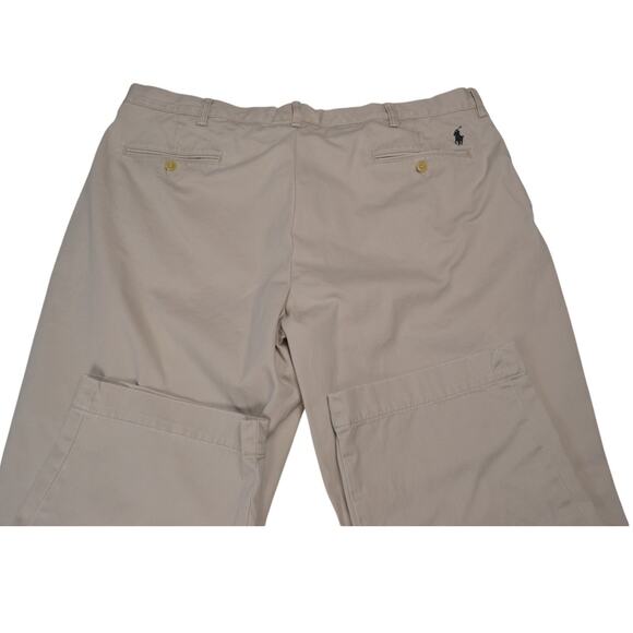 Polo Ralph Lauren Men's Preston Flat Front Chino Pants Beige Tan 100% Cotton 40 - Picture 3 of 7